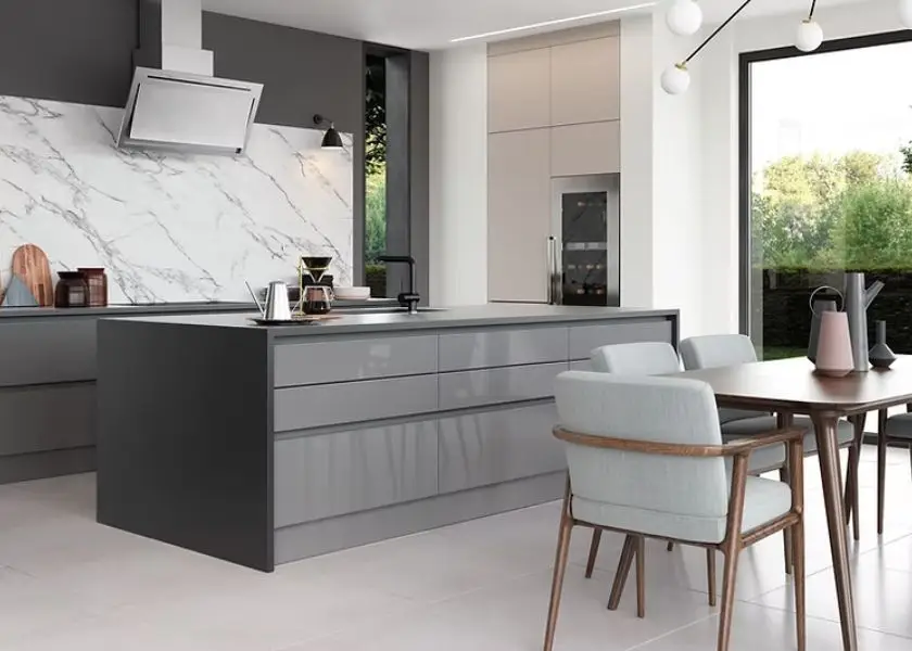 Kabinet Dapur Estetik Minimalis Tanpa Handle